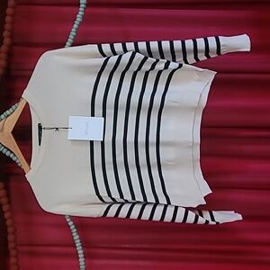 Deluc Polly striped sweater, size L